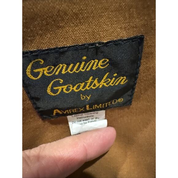 Avirex A-2 50th Anniversary 1947-1997 Genuine Goat Skin Leather Jacket Size 44 - Picture 11 of 12